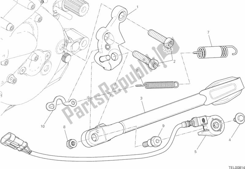 Toutes les pièces pour le Béquille Latérale du Ducati Monster 821 AUS 2017